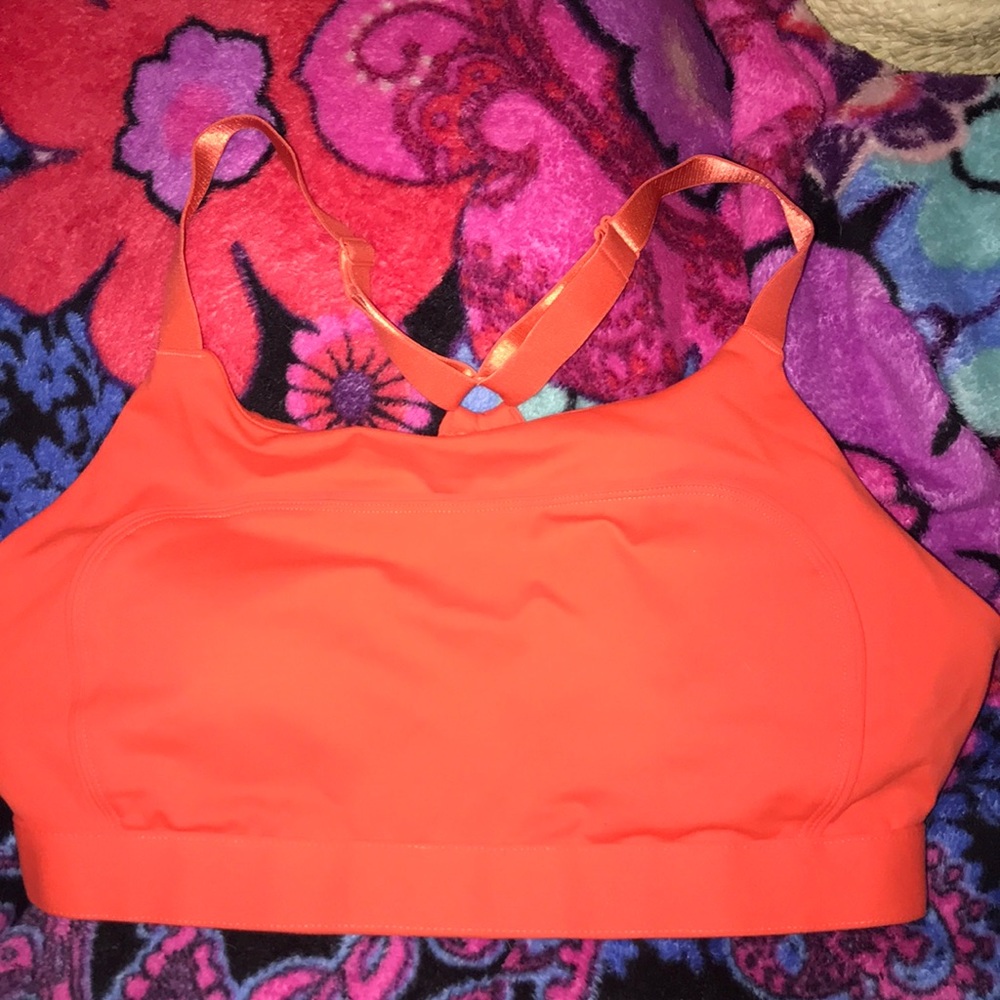 Fabletics orange sports bra!